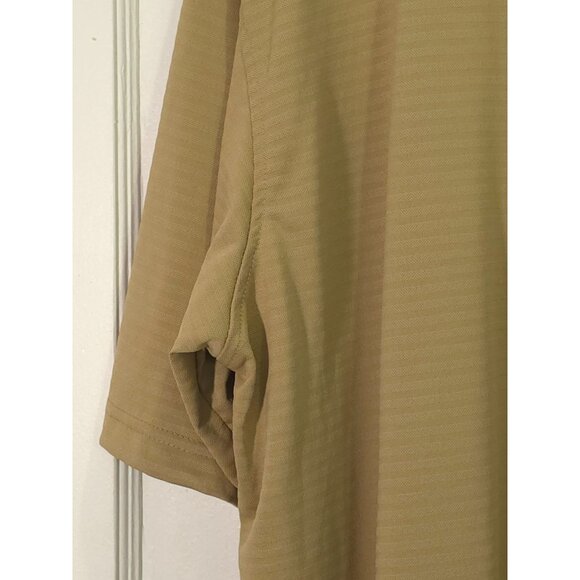 Pebble Beach Performance XXL Men's Polo Shirt Tan Striped Lightweight - Picture 8 of 9